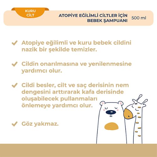 Atopiye Eğilimli Ciltler İçin Bebek Şampuanı | Bambino